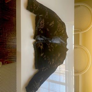 A beautiful black velvet cotton jacket